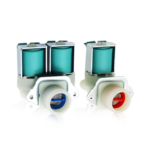Yunnergo DC62-30312J Washer Cold Water Inle Valve and DC62-30314K Hot Water Inlet Valve Compatible with S/K/M Series DC62-30312H PS4209090 AP4204532 2070376 EAP4209090 DC62-30314H PS4209100 AP4204535