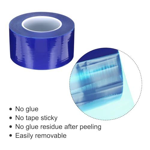 Image of MECCANIXITY Removable Protective Film Tape, 3 1 /5 Inch x 656 Ft Surface Protective Scratch Film Tape Roll for Furniture, Electrical Appliances, Blue