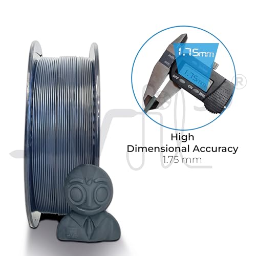 Image of NFIL3D Premium High Strength PLA+ Midnight Grey 3D Printer Filament | Dimensional Accuracy + /- 0.015mm |1.75mm | Easy to Print, No Clogging,Smooth Finish,Tangle-Free |Compatible with All 3D Printers