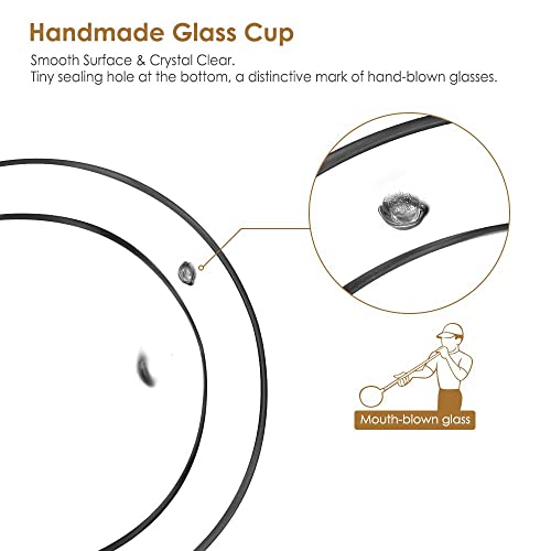glastal Double Walled Espresso Coffee Glass Cups Glasses Borosilicate Glasses for Tea Dessert 100ml (4oz) Set of 6 - Image 3