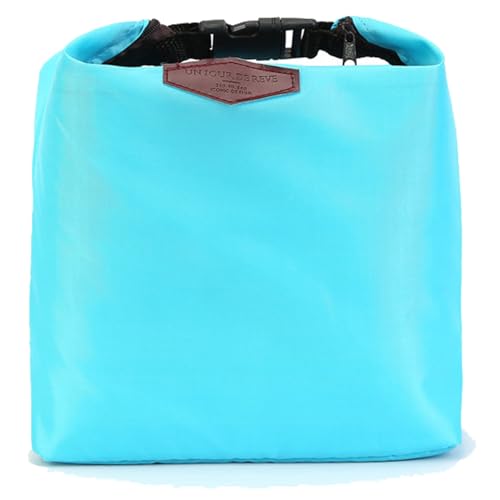 Wady Sac cool, isotherme thermique, petit sac à déjeuner avec fermeture éclair, sac à lunch portable, Pour Repas, Déjeuner, Travail, École, Camping, Voyage, Idéal comme sac isotherme (Bleu)