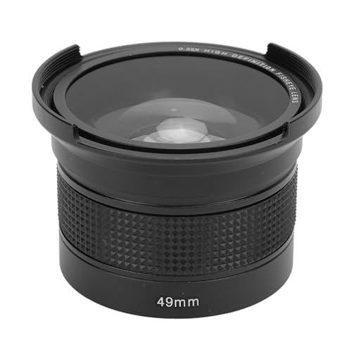 Fisheye Lens, Panoramic Macro Fisheye Lens, 0.35x Super Wide Angle, 2 in 1 Detachable Lens, AF IR Compatible (49mm)