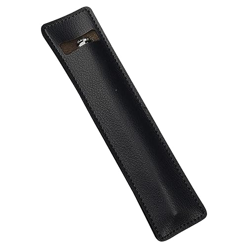 EXBERT - Capa de couro para canetas para adultos | Capa de manga para caneta de poliuretano, suporte vintage, estojo de caneta exclusivo, capas protetoras para caneta, Preto, 1