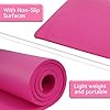 Fitvids 1/2-Inch Thick High Density Foam Exercise Yoga Mat with Carrying Strap, For Cushioning The Body Against Hard Floors, Pink