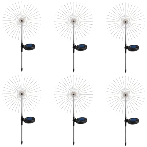 150 LED lampe solaire pour pelouse avec guirlande lumineuse étanche en fil de cuivre lot de 6