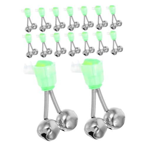 SUPVOX 25pcs Fishing Rod Bells Set with Alarm Stainless Steel Fish Bite Indicator for Night Fishing Gear Durable for All Anglers