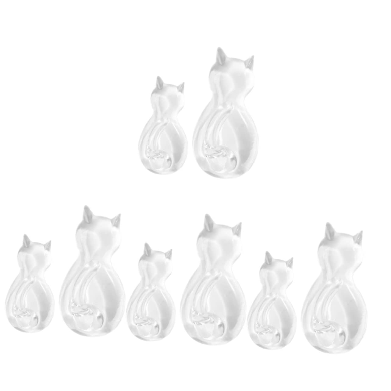 Crochets muraux transparents animaux lot de 8 pour support écharpes manteaux et clés