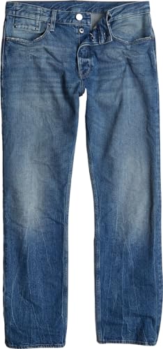 G-STAR Raw - Mens Dakota Regular Straight Jeans, Color Faded Blue Marble, Size: 29W x 34L4