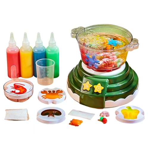 Quxxuol �q���p���܂܂��Ɠ�Z�b�g �m��ߋ� DIY������������ �E�H�[�^�[�x�r�[�z�b�g�|�b�g�}�V�� ���܂܂��� �L�b�`�� �Z�b�g �e�q�V�� �L�b�`�� �������� �����V�уZ�b�g �q�� ���蕨 �a�����v���[���g (�痿12��+ �^16��,�O���[��)