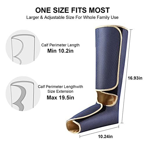 Creliver Leg And Foot Massagers For Circulation, Air Compression Massager Leg And Feet Massager With Heating, Calf Massager For Pain Relief/Relax And Revitalize Legs And Feet/2 Modes 3 Intensities #TOP4