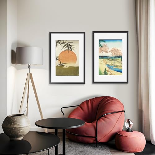 Picrit 16x24 Picture Frame 3 Pack, Black Poster Frame, Display Poster 12 x 18 with Mat or 16 x 24 without Mat for Horizontal or Vertical Wall Mounting