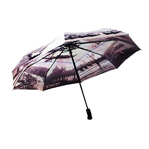 Preisvergleich Produktbild Ningz0l Regenschirm Taschenschirm Compact Umbrella Travel Automatische Öffnung Super Large DREI-Fach Acht Knochen Led Beleuchtung Business Regenschirm Geschenk