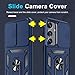 Janmitta Compatible with Samsung Galaxy S25/S24 Case [Not for S25+] Built in Slide Camera Lens Cover+Screen Protector+Kickstand,Heavy Duty Shockproof Full Body Phone Cover,Blue