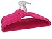 Hot Pink Velvet Hangers - No Slip Flocked Hangers - Ultra Thin Clothing Hangers for Pants, Blouses, Dresses - 50 Count