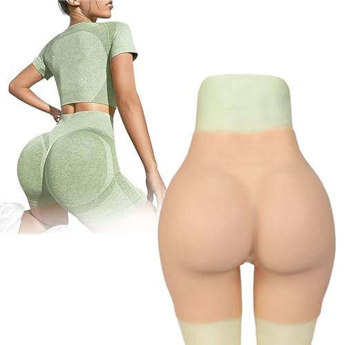 Culotte de contrôle en silicone avec faux fessier rehausseur et entrejambe ouvert pour cosplay