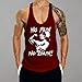 GYMLEADER Men's Gym Muscle Bodybuilding Stringer Tank Tops Y Back Workout T-Shirt-WNRD-XL Wine Red