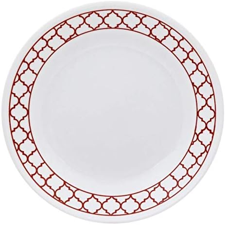 Corelle Crimson Trellis Appetizer Plate 6.75 in Set of 4