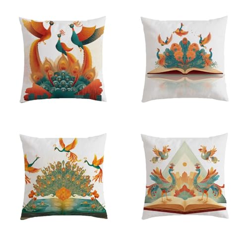 Housse coussin extérieur imperméable 80x80 anti tache lin - 2