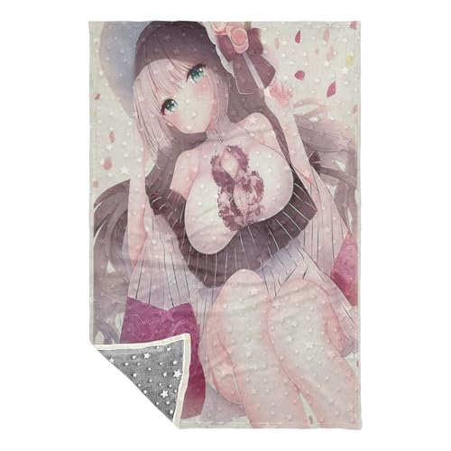 Manta para sofá de anime térmica y extrasuave que no suelta pelusas 3