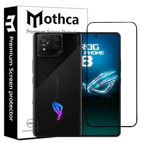 Image of Mothca Military-Grade Tempered Glass Screen Protector Compatible for Asus ROG Phone 8 /8 Pro with Edge to Edge Coverage - Case Friendly, Anti-Scratch & Bubble-Free Installation Kit