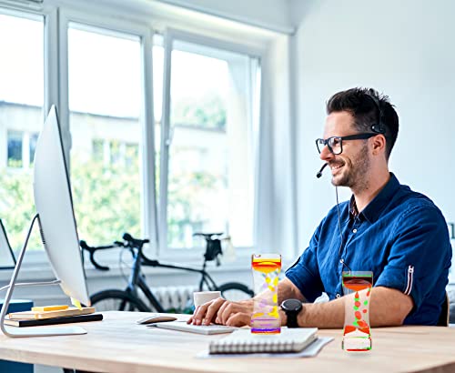 CAILINK Liquid Motion Bubbler Timer,10 Pack Liquid Bubbler Relaxing Motion Timer Fidget Calming Toys,Sensory Play for Adults and Kid Stress Management,Colorful Hourglass Desk Decor - Image 7