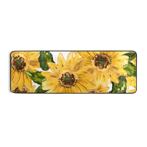 Tapete para Cocina con Girasoles Antideslizante 72x24 in miniatura 1