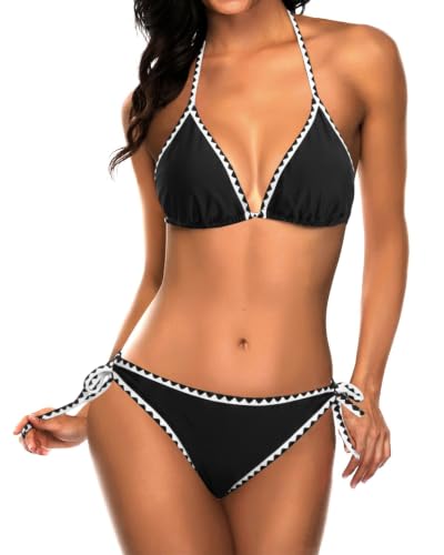 Image of Tempt Me Women Triangle Bikini Sets Tie Side Bathing Suit