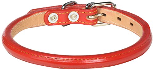 ONS ONロール丸首輪 #4 赤 (中型犬)