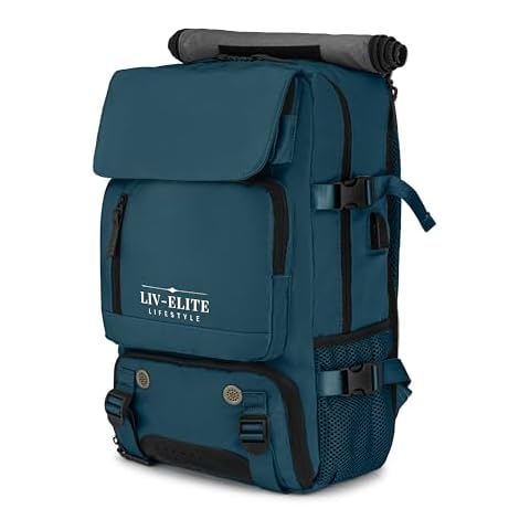 LIV-ELITE Waterproof Laptop Backpack with USB Port Cover