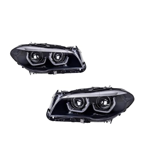 と互換性がある BMW 5シリーズ F10 F18 2011-2017 対応 LEDカーヘッドライトアセンブリ ペア 改造フロントヘッドランプチューニングヘッドライト プラグアンドプレイ(2011-2013)