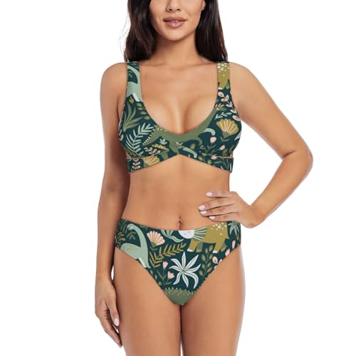 Bikini deux pièces dinosaure anti-frottement : le maillot ultra confortable pour femme active