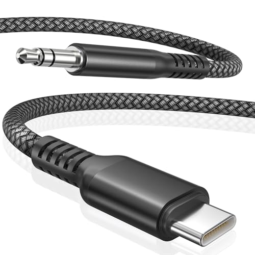 Elebase Samsung Galaxy S25 S24 Aux Cord 4FT,USB C Aux Cable,Type C to 3.5MM Jack Audio Adapter Auxiliary Cord for Z Fold Flip 7 6 5 FE,S23 S22 25 24 23 Ultra,Tab S8 S9 S10 S10+,A25,A34 A35,A53 A54 A55