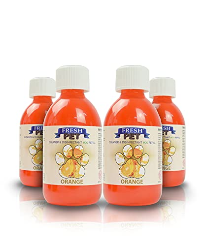 Trade Chemicals FRESH PET SUPER CONCENTRATED disinfectant - 4 x 5L eco-Refill (Orange)