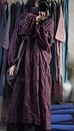 NFYM Cachecol longo quente feminino outono inverno confortável algodão linho retro patchwork cada pe