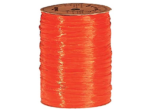 Pearlized Orange Raffia 100 yds (8 spools) - WRAPS-750OR