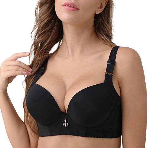 FallSweet Padded T Shirt Bras for Women Push Up Comfort Underwire Brassiere 34A to 44C2