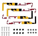 Maryland Flag License Plate Frame 2 Pack License Plate Holder Universal Aluminum License Plate Cover Car Accessories Decor with Screw for Women Man 12.3 x 6.3 Inch