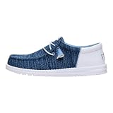 HEYDUDE Men's Wally Funk Craft Mesh Slip On Shoe, Navy Size 12 | Lightweight Casual Loafer