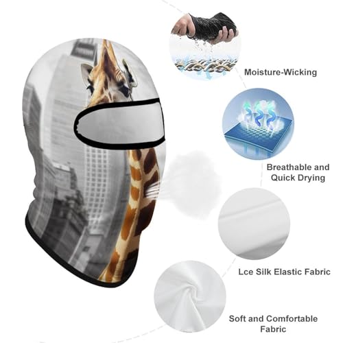 Balaclava de Girafa en Nueva York para Hombres y Mujeres, Máscara Facial de Protección Solar Transpirable con Cubrecabeza Completo para Senderismo, Ciclismo, Correr, Conducción miniatura 3