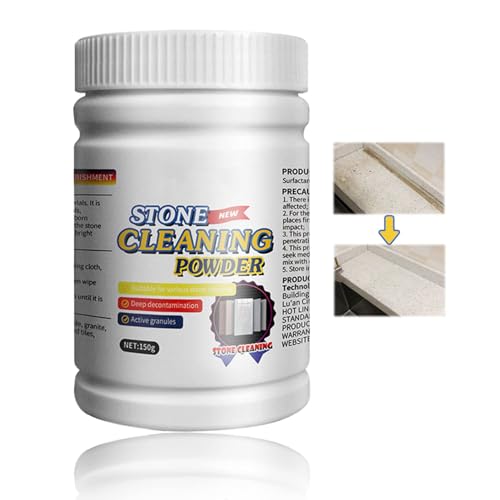 KASTWAVE Marble Stain Remove Remover 150g Granite Cleaner Quartz Countertop Cleaner Stone Cleaning Powder Stone Sealer & Protectant Surface Stain Remover for Stone Granite Marble Graves
