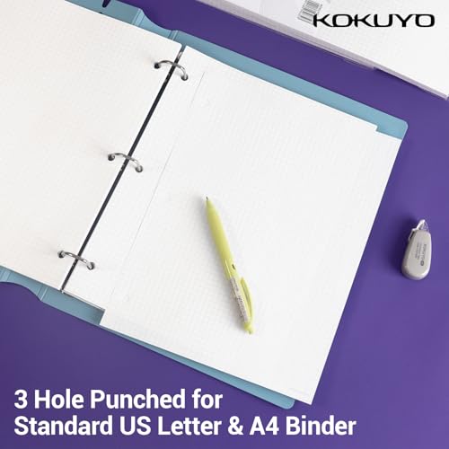 Image of KOKUYO 5x5 Graph Paper, Loose Leaf Paper 8.25 inchx11 inch, 100 Sheets, Smooth Writing Surface, Bleed Resistant Filler Paper for Math, Engineering, Art Projects (WSG-NO-887G2)
