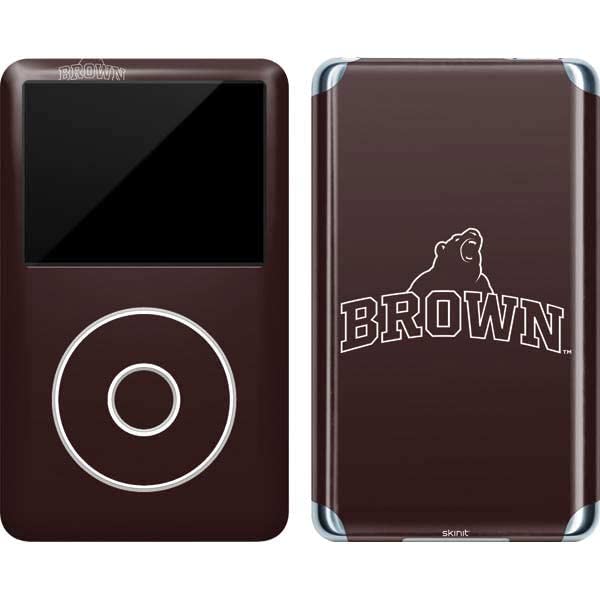 Skinit Decal MP3 Player Skin Compatible with iPod Classic (6th Gen) 80GB - Officially Licensed College Brown University Outline Design