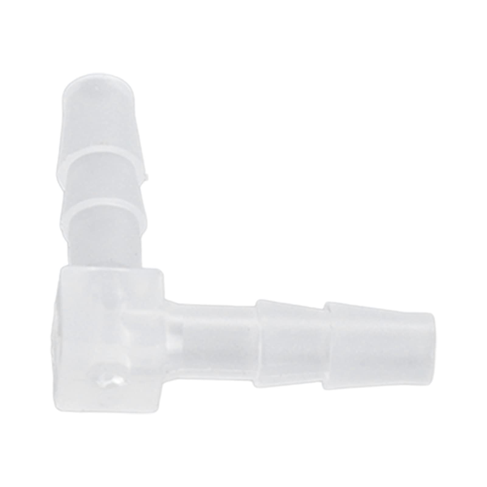 10 Sztuk Plastikowe Kolanko Króciec do Węża Kolanko 90 Stopni Króciec do Węża Złączka z Tworzywa Sztucznego Plastikowe Równe Złącze Kolczaste Adapter (4 mm)