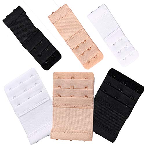 Singeru Damen BH Verlängerung Bra Extender Erweiterung Strap Set Elastisch Band Weich Gurt 2 & 3 Haken 12 Stück Cover