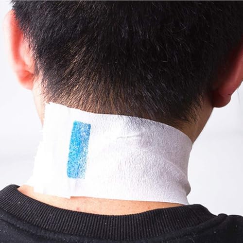 1 Rolle weiße Haarschneidestreifen, dehnbares Nackenband, Nackenband, Papiertücher, Haarentfernung, Wachsstreifen für Friseurladen, Haarschneiden, Styling-Salon-Zubehör
