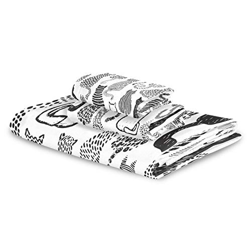 Lelego 3 Piece Bath Towel Set Cat Strip Print Animal Highly Absorbent Bathroom Soft Towels Washcloth Print Quality Towels For Home Kitchen Bathroom Hotel Gym Swim Spa Beach #TOP6