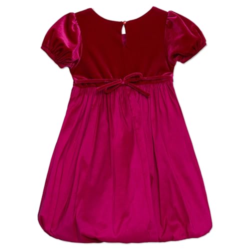 Speechless Girls' Short Sleeve Velvet Bodice and Satin Bubble Skirt Party Dress2