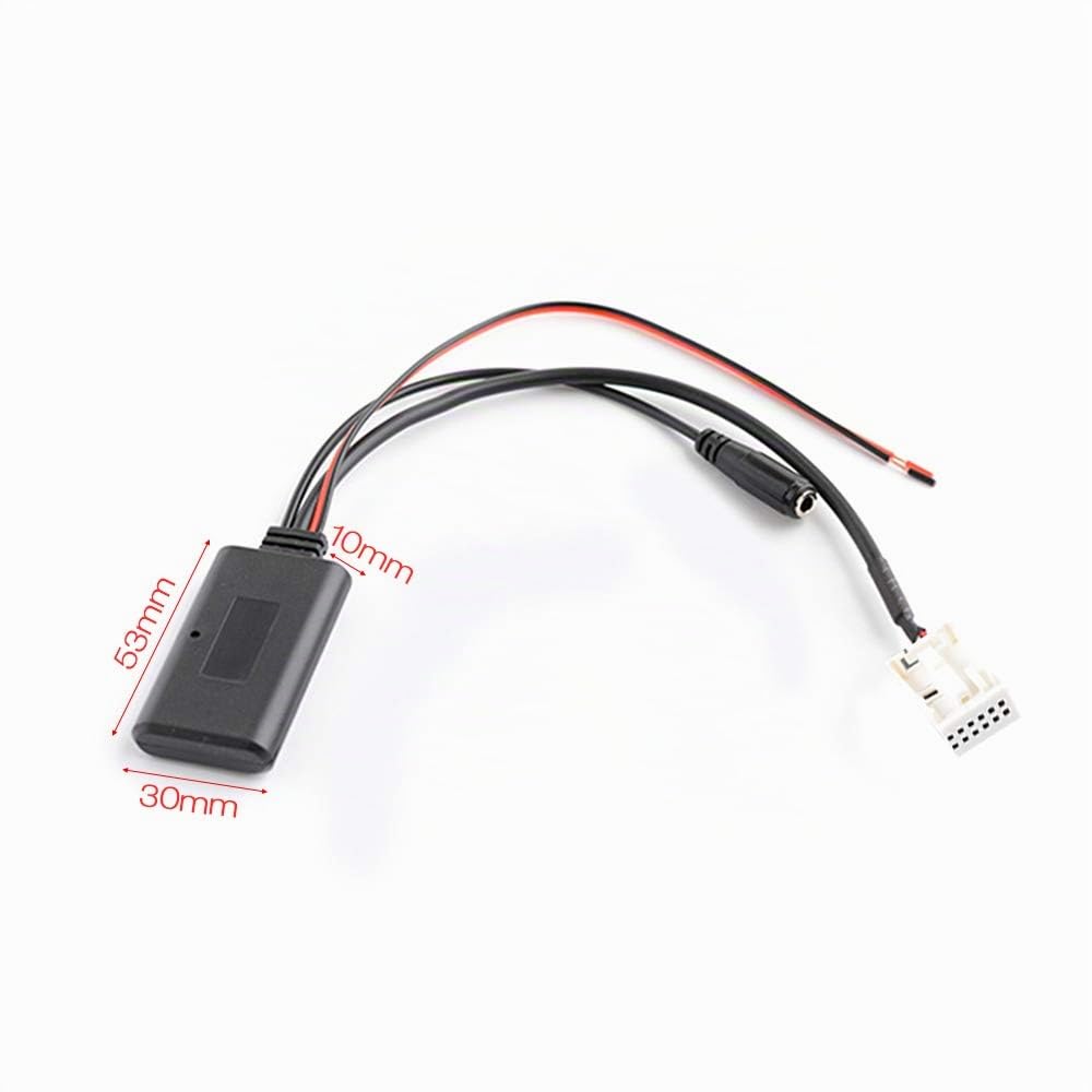 Adaptador de audio auxiliar Bluetooth con micrófono para radio Peugeot RD4 para Peugeot 207 307 308 407 607 807 Citroen C2 C3 C4 C5 C6 C8