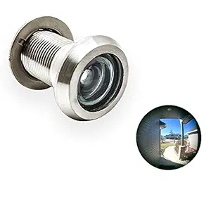 Volo Zinc Alloy,Glass 180Degrees,Door Viewer Security,Peek Peep Hole for Front Door Home Office for Privacy/Security. (Color: Silver)