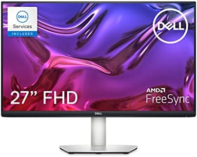 Dell 27-inch USB-C Monitor - Full HD (1920 x 1080 Display, 75Hz Refresh Rate, 4MS Grey-to-Grey Response Time (Extreme Mode), Dual 3W Built-in Speakers, HDMI, IPS, AMD FreeSync, Silver - S2723HC